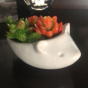 Ashland brand: faux succulents in cute ceramic animal pot.